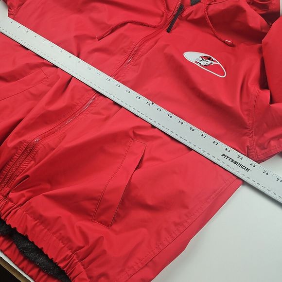 Vintage Georgia Bulldogs Red Large Hooded Vinyl Rain Stadium Jacket - Picture 11 of 12